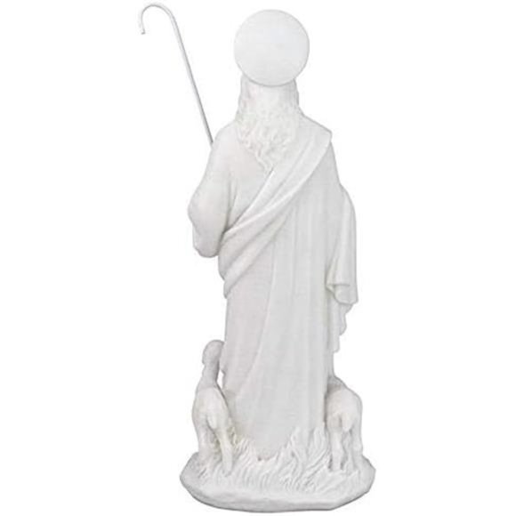 Jesus The Good Shepherd Marble Resin Statue 12.5 inch - Picture 2 of 7